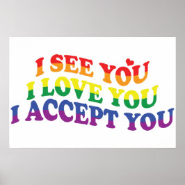 Póster LGBT te amo, te acepto