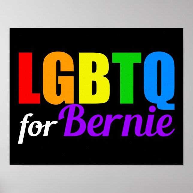 Póster LGBTQ para Bernie Sanders 2020 (Frente)
