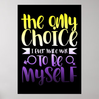 Póster LGBTQ Queer No binario Androgynous No Binario