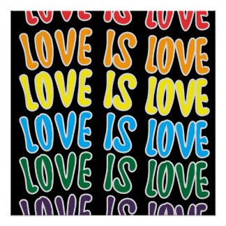 Póster LgbtqLove es la tipografía del amor