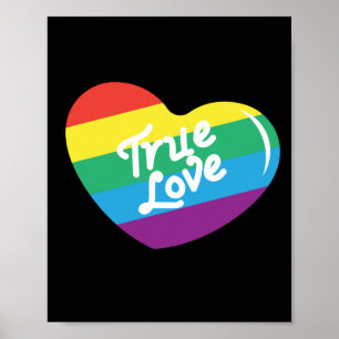 Póster LGTB+Orgullo. Amor verdadero