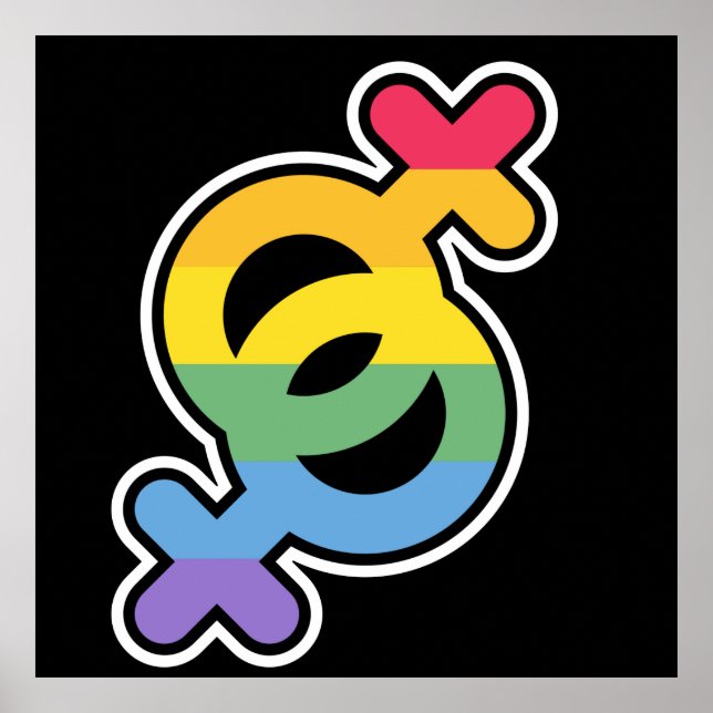 Póster LGTB+Orgullo. Arcoíris. (Frente)