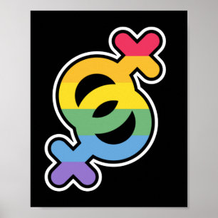 Póster LGTB+Orgullo. Arcoíris.