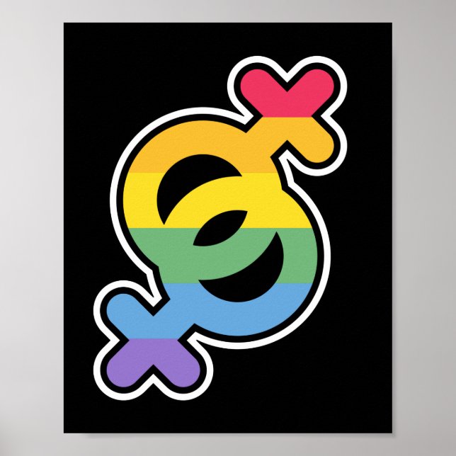 Póster LGTB+Orgullo. Arcoíris. (Frente)