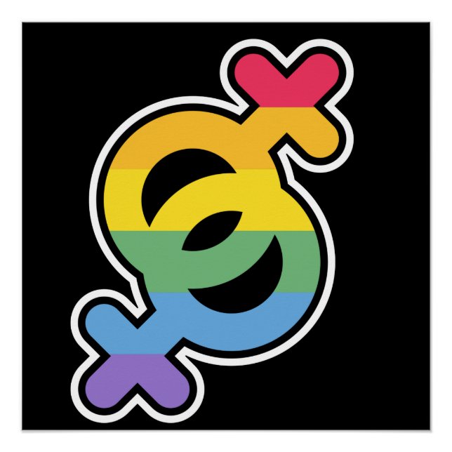 Póster LGTB+Orgullo. Arcoíris. (Anverso)