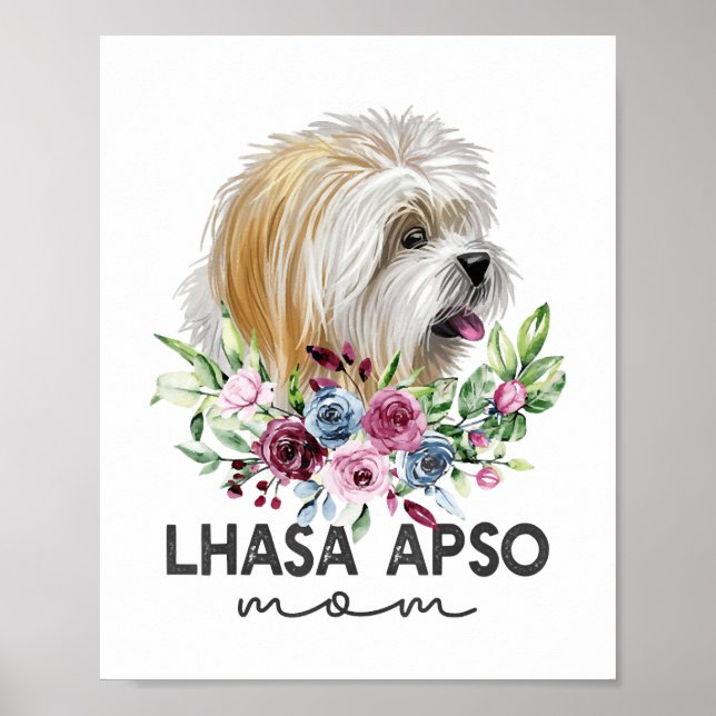 Póster Lhasa Apso Shirt Gifts Dog Mom (Frente)