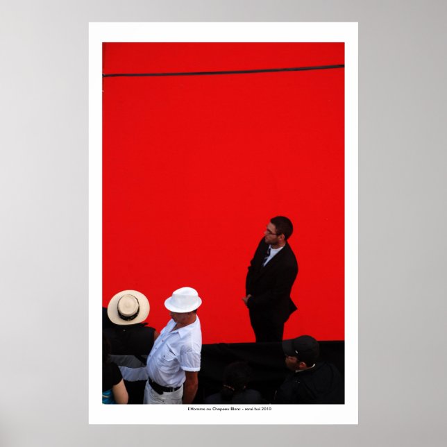 Póster L'Homme au Chapeau Blanc (Frente)