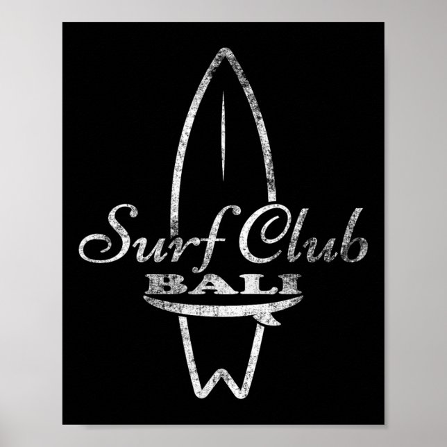 Póster Li, Surf Club Retro Surfboard  (Frente)