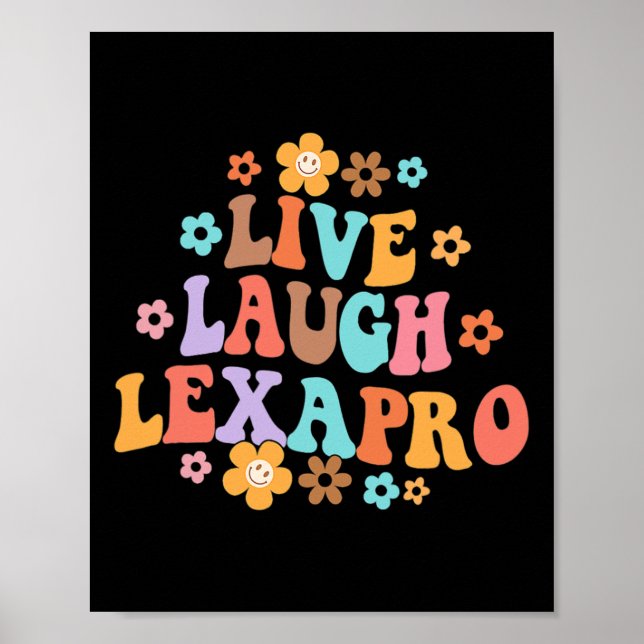 Póster Lía en vivo Lexapro Groovy Terapia de Salud Mental (Frente)