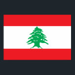 Póster Líbano - Bandera libanesa<br><div class="desc">Bandera nacional del Líbano La bandera nacional libanesa tiene tres franjas horizontales en rojo y blanco, y en el centro está un cedro verde. Se adoptó en 1943 y tiene una relación de 2:3. Tenga en cuenta que cualquier distorsión en la imagen de vista previa se debe a artefactos de...</div>