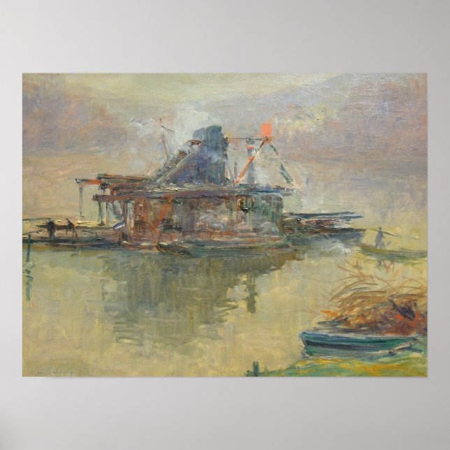 Póster Líbano - Dredger En El Sena Cerca De Rouen (Frente)