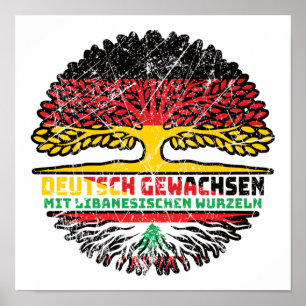 Póster Líbano libanés alemán Alemania árbol