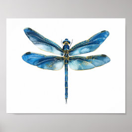 Póster Libélula azul 