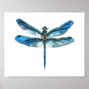 Póster Libélula azul