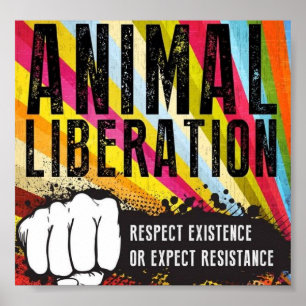 Póster Liberación animal
