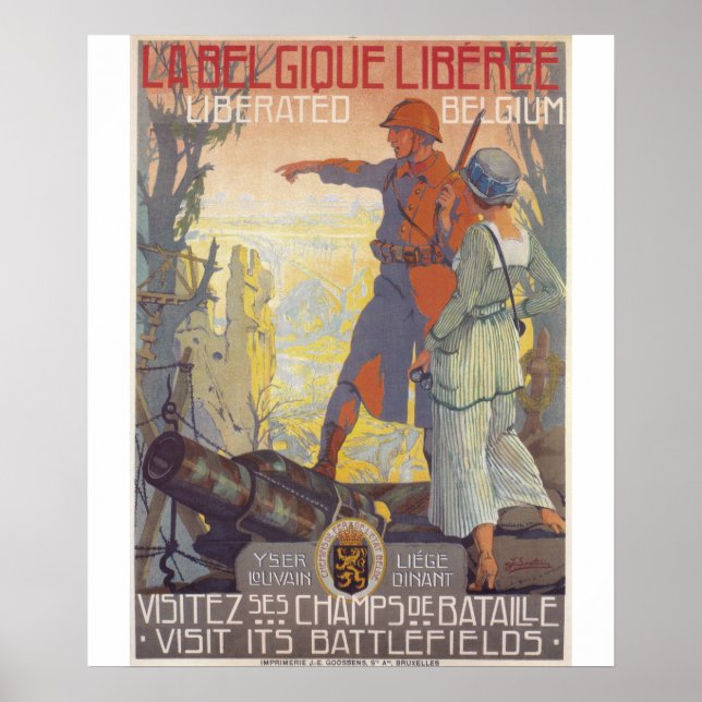 Póster Liberado Poster de propaganda belga (Frente)
