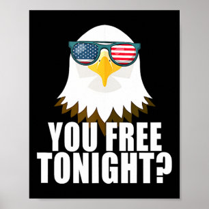 Póster Liberan a esta noche Bandera Americana Patriótica