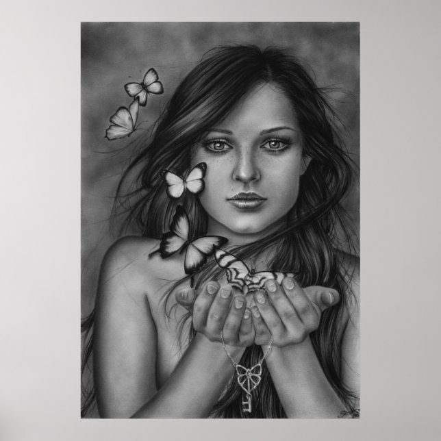 Póster Liberar al Poster de mariposas (Frente)