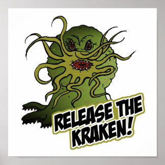 Póster liberar el kraken