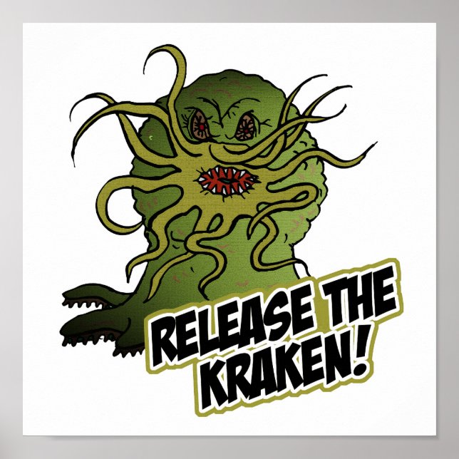 Póster liberar el kraken (Frente)