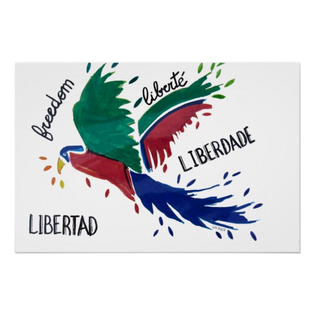 Póster Liberdade Arara (Anverso)