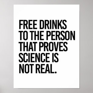 Póster Libere las bebidas a la persona que prueba que la