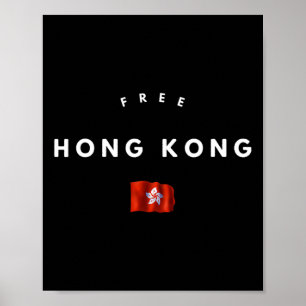 Póster Liberen la democracia de Hong Kong ahora #freehong