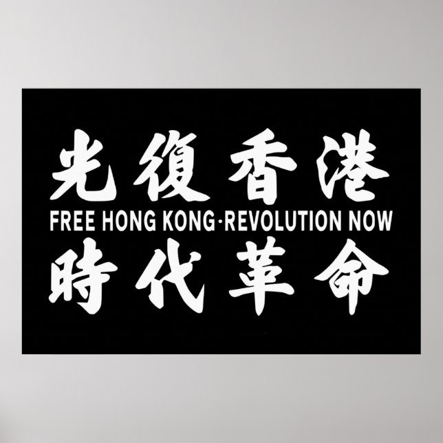 Póster ¡Liberen la Revolución de Hong Kong ahora! Poster  (Frente)