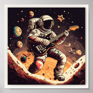 Póster Liberen su lado creativo con el Poster astronauta