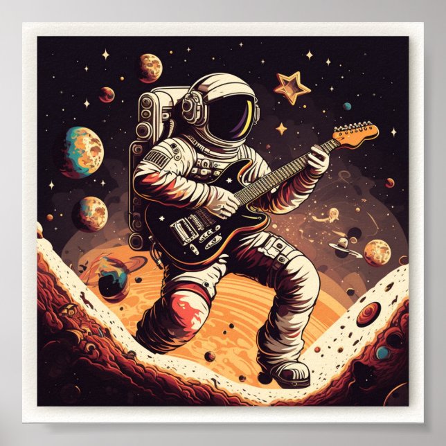 Póster Liberen su lado creativo con el Poster astronauta (Frente)