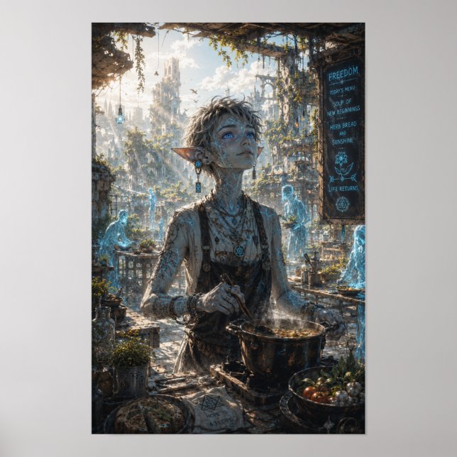 Póster Libertad / Cocina de Campamento / Cocina de Restau (Frente)