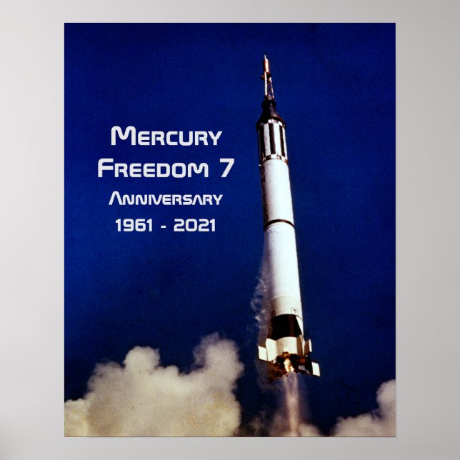 Póster Libertad de Mercurio 7 - 60 Aniversario (Frente)