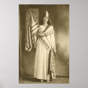 Póster libertad de sufragio señora gran poster