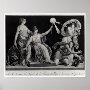 Póster Libertad, derribar la ignorancia y el antacismo