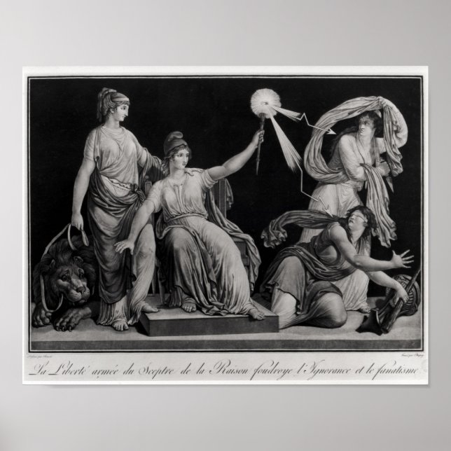 Póster Libertad, derribar la ignorancia y el antacismo (Frente)