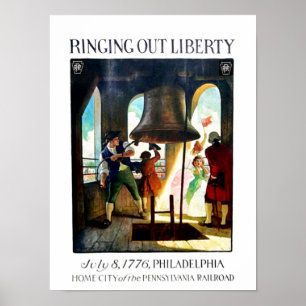 Póster Libertad en Filadelfia en el Ferrocarril de Pensil