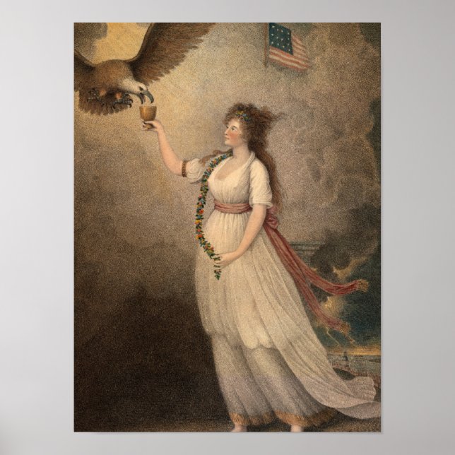 Póster Libertad, en forma de Diosa de la Juventud (Frente)