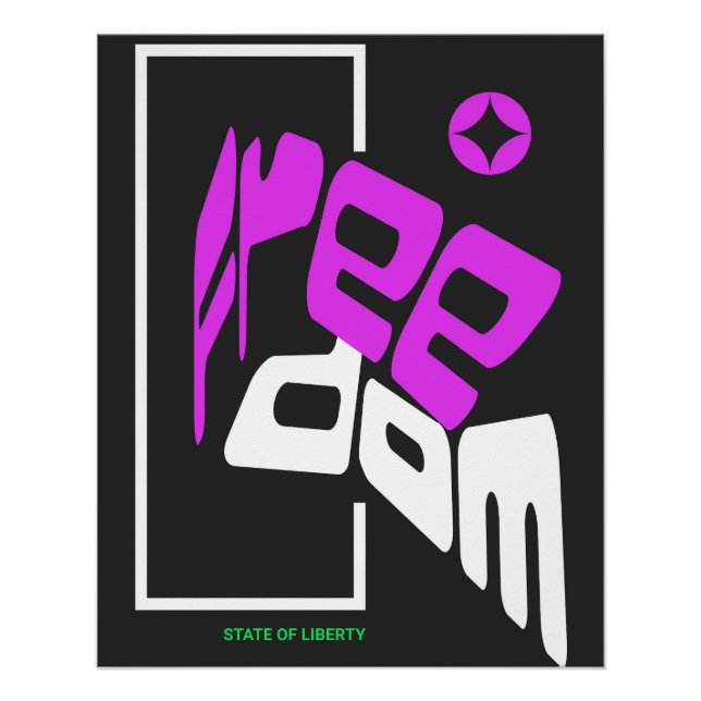 Póster Libertad - Estado de libertad (Anverso)