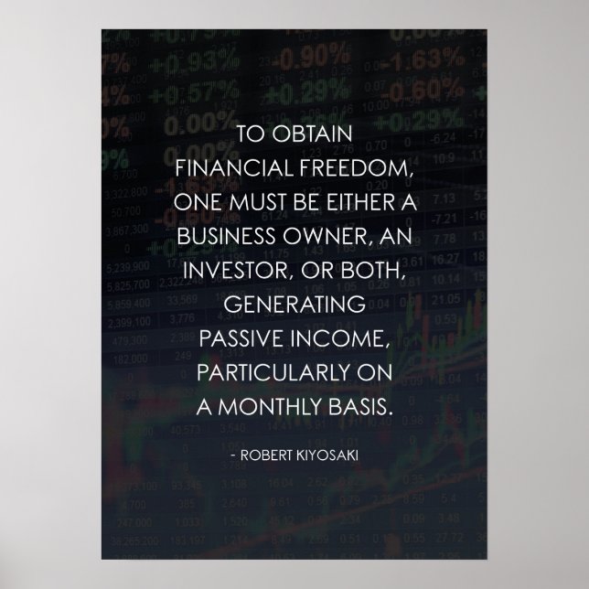 Póster Libertad financiera - Poster de motivación del éxi (Frente)