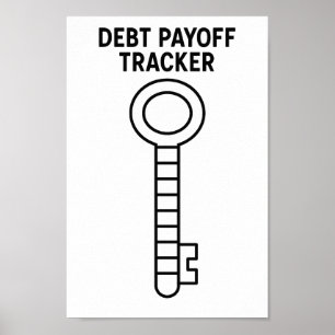 Póster Libertad financiera. Rastreador de pagos de deudas