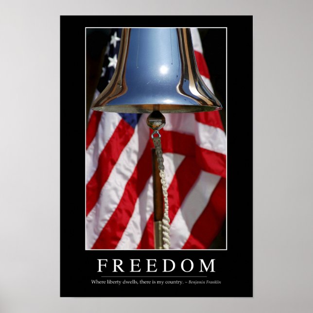 Póster Libertad: Inspiradora cita 1 (Frente)