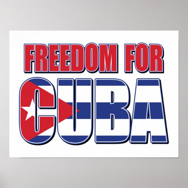 Póster Libertad para Cuba (Frente)