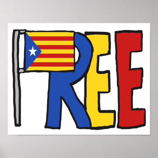 Póster Libertad para la independencia catalana (Frente)
