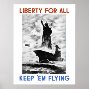 Póster Libertad para todos -- Guárdelos vuelo