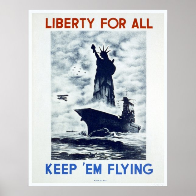 Póster Libertad para todos Segunda Guerra Mundial 1942 WP (Frente)