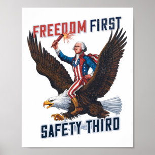 Póster Libertad Primera Seguridad Tercer 4 De Julio Patri