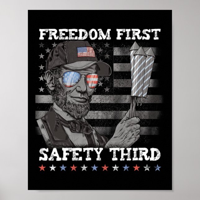 Póster Libertad Primero Seguridad Tercero Fuegos Artifici (Frente)