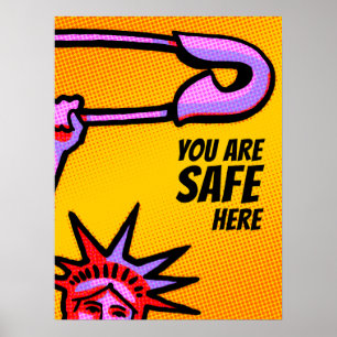 Póster Libertad SEGURA Pop1: Aquí Estás Seguro POSTER 18X