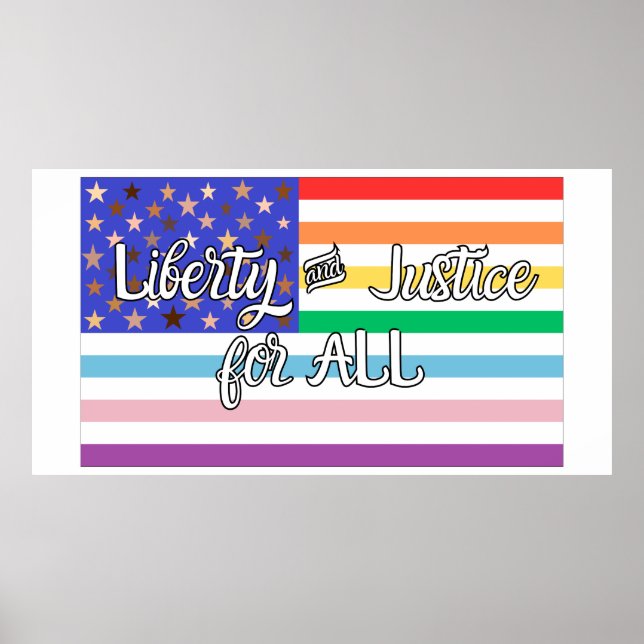 Póster Libertad y justicia para TODOS (Frente)