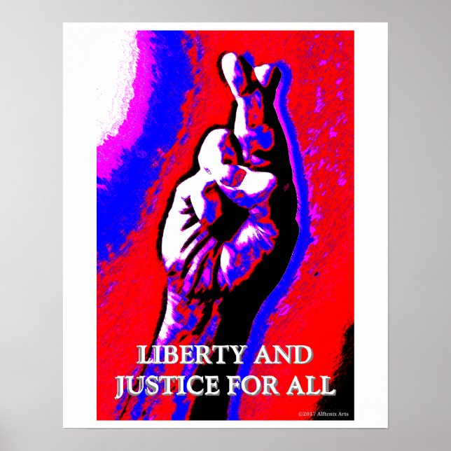 Póster Libertad y justicia para todos Poster 16x20 (Frente)